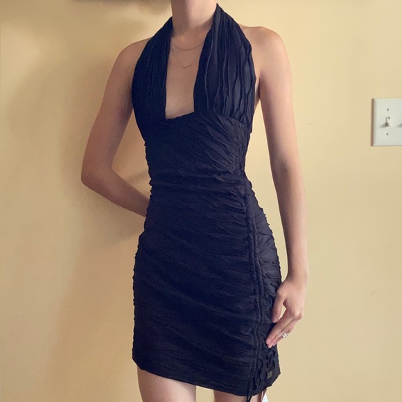 Cider Dresses & Skirts - NWT Cider Black Halter Backless Dress